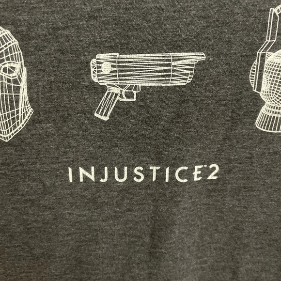 Bella Canvas Injustice 2 Graphic T-Shirt Size XL Gray White - Picture 5 of 11